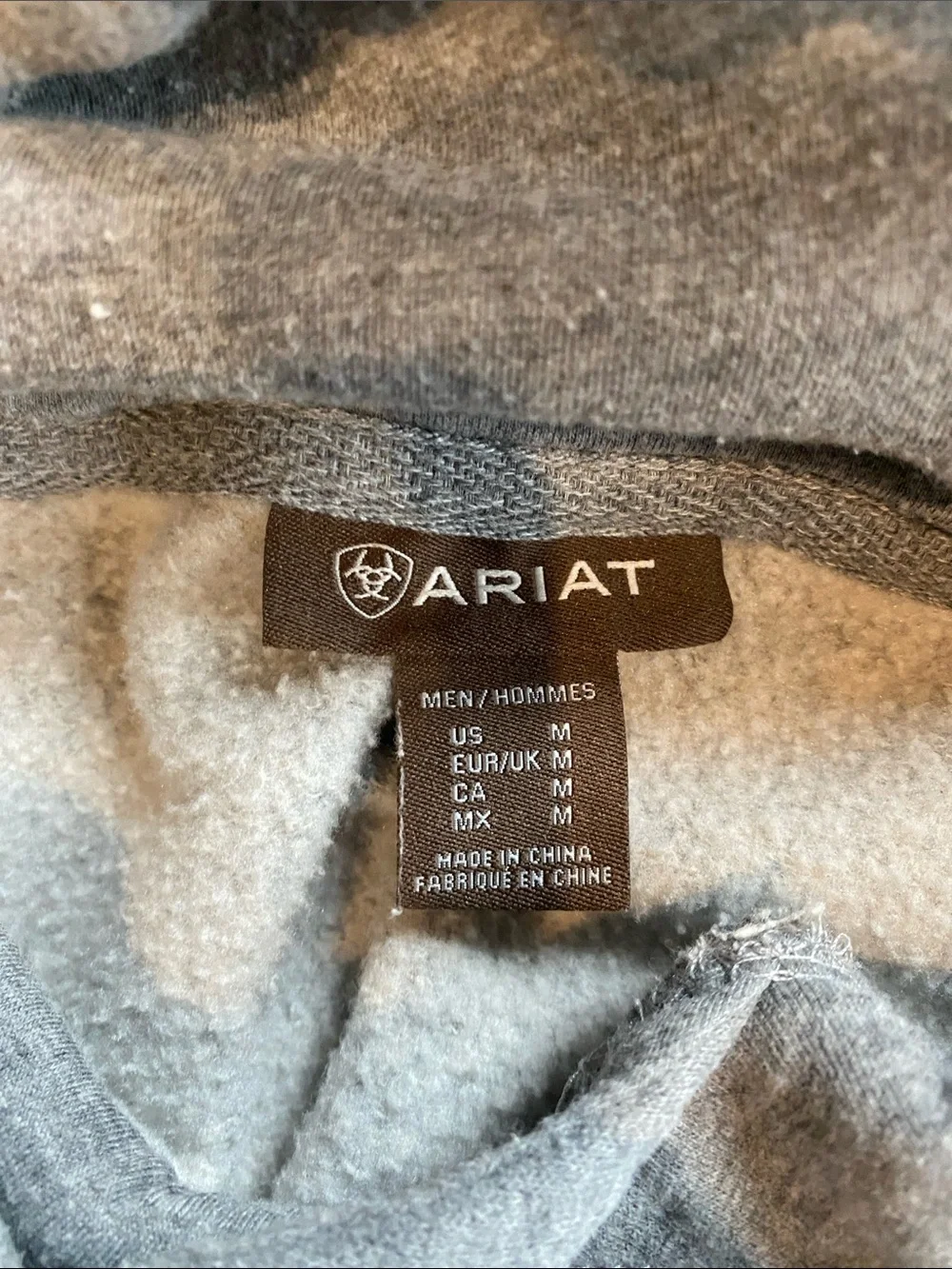 Ariat Heather Gray Pullover Hoodie with Shield Logo - Picture 5 of 5